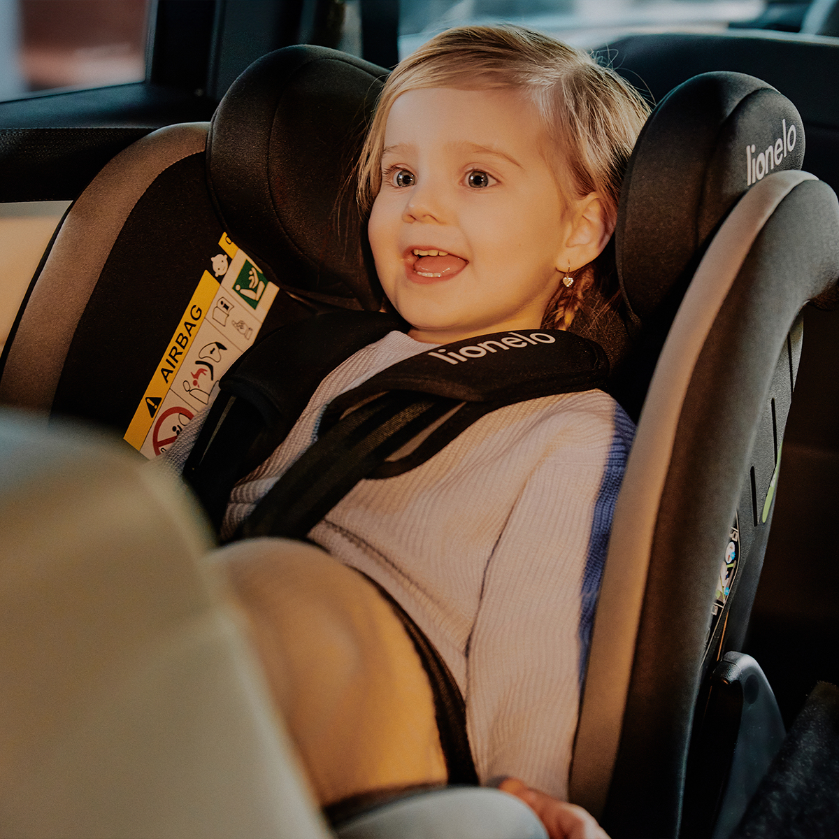 i-Size convertible car seat product view 2 Lionelo Aart i-Size Grey Graphite