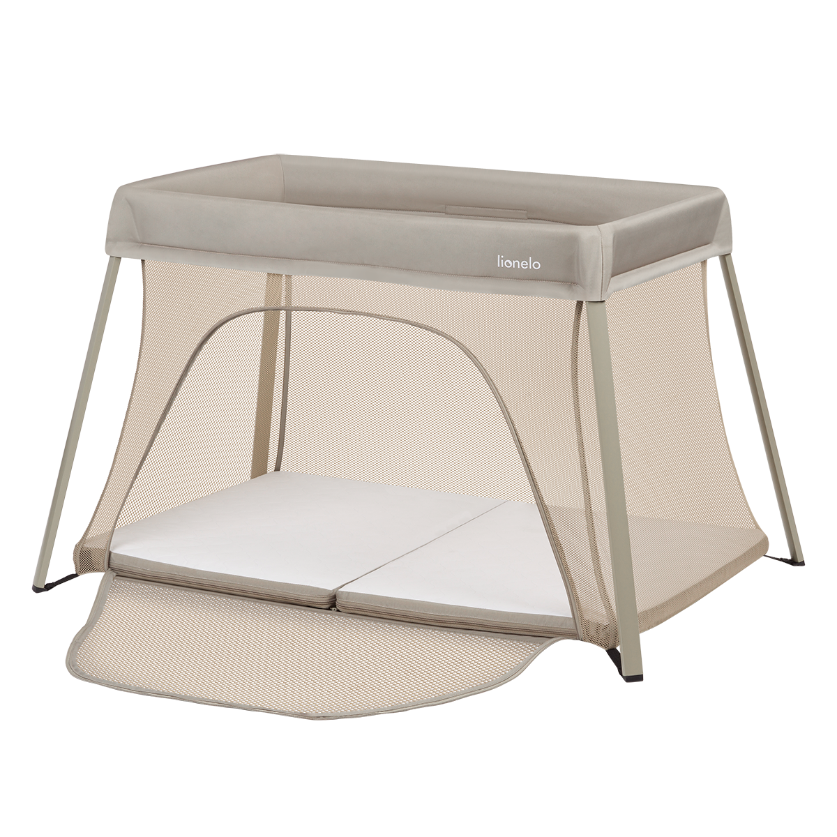 travel cot product view 4 Lionelo Alice Beige Olive