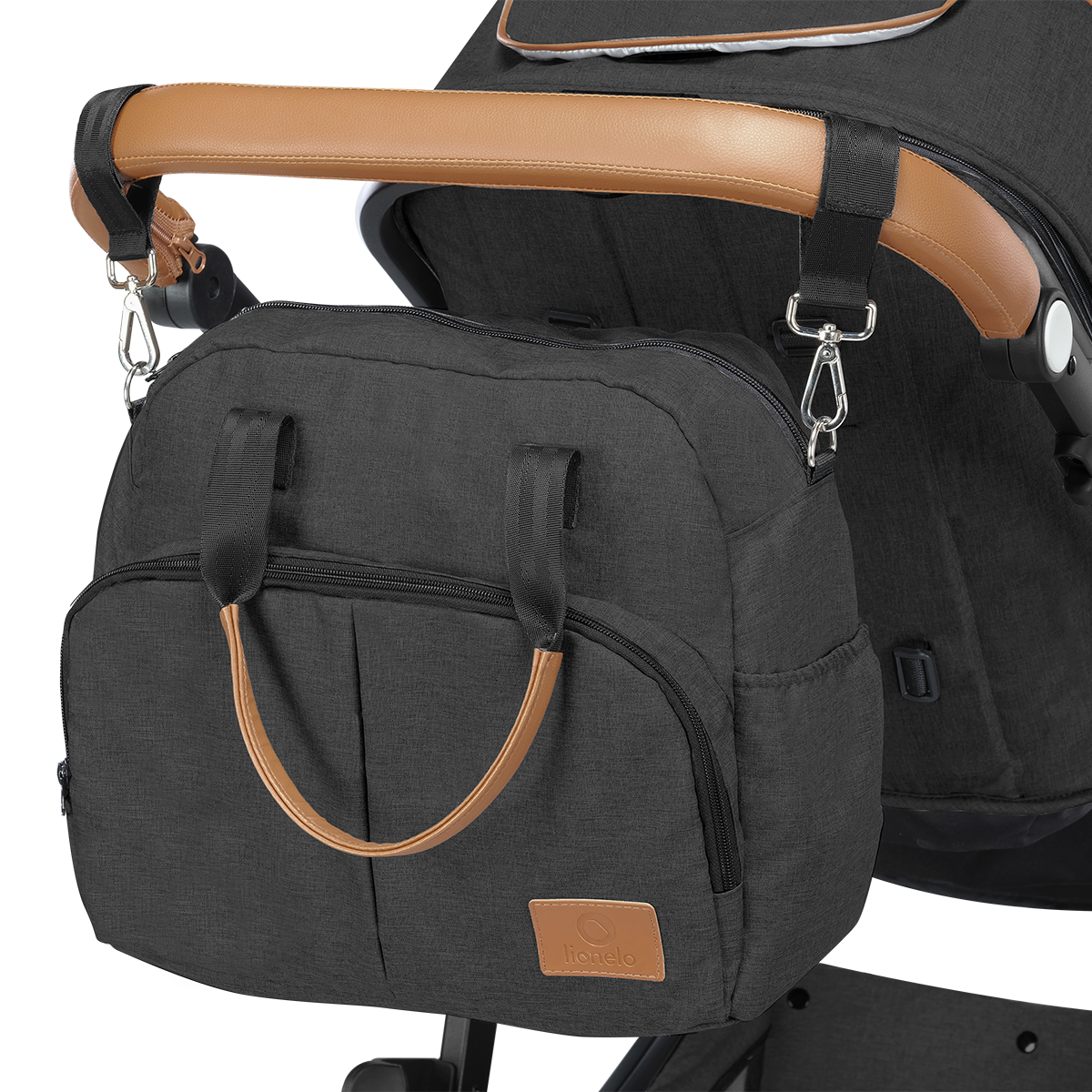 3-in-1 stroller product view 6 Lionelo Amber 3-in-1 Grey Graphite