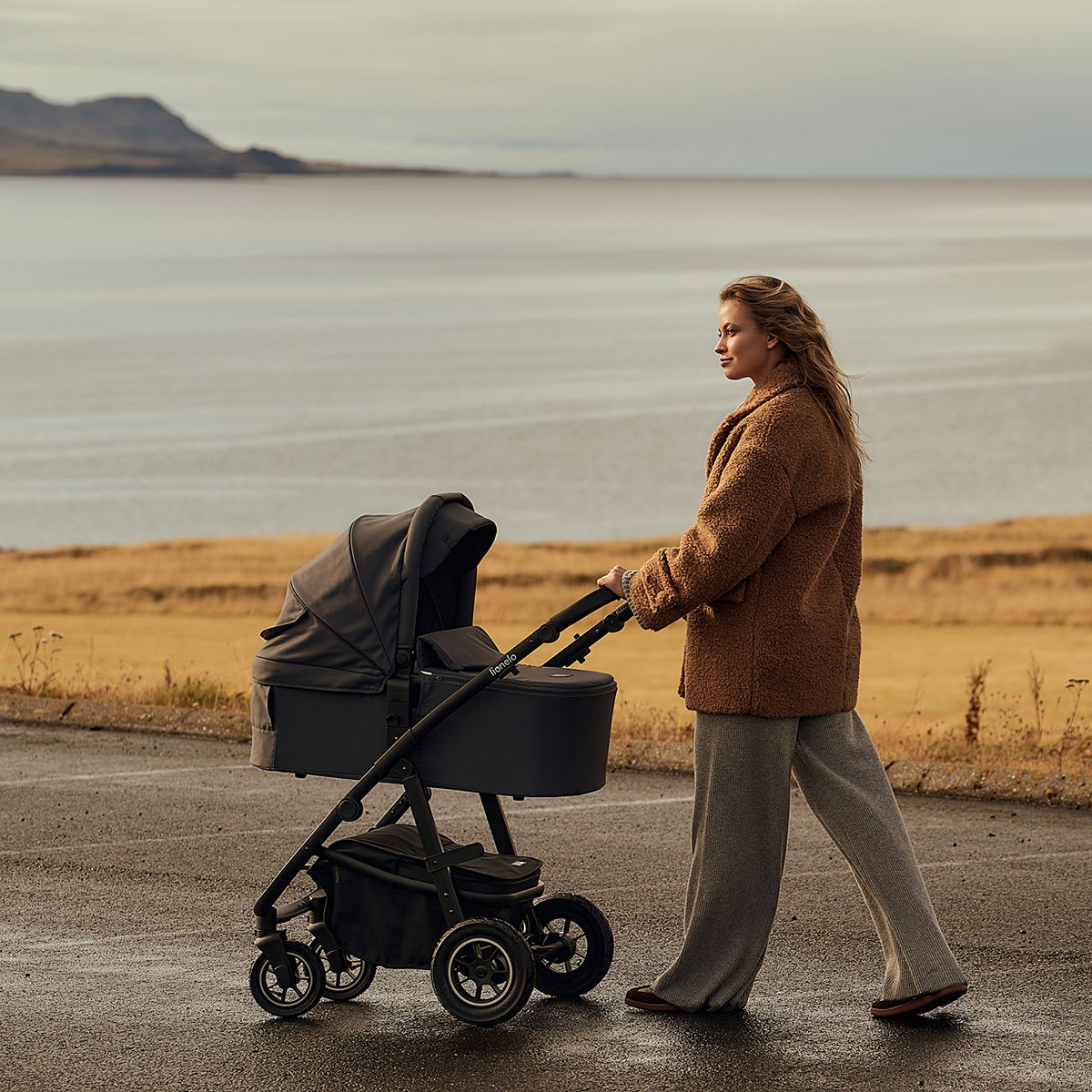 3-in-1 stroller product view 2 Lionelo Amber Plus 3-in-1 Beige Sand