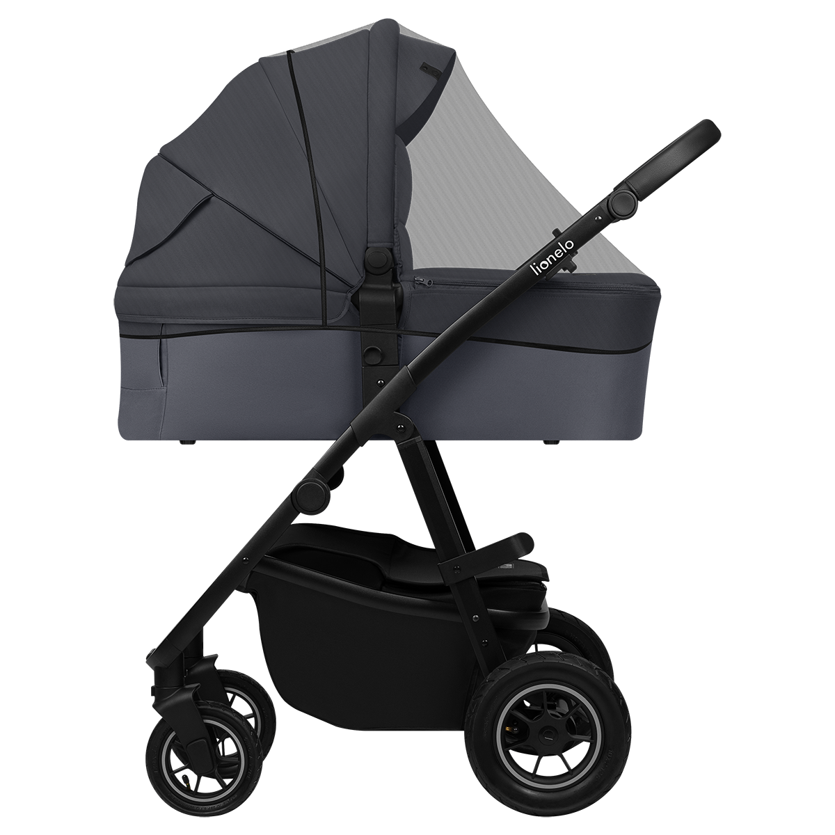 3-in-1 stroller product view 7 Lionelo Amber Plus 3-in-1 Grey Graphite
