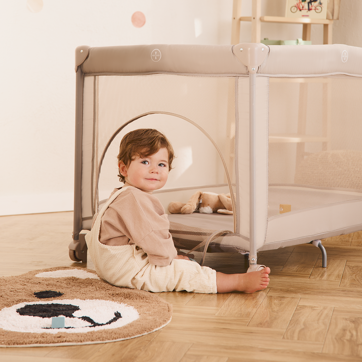 baby cot product view 3 Lionelo Amelie Grey Concrete