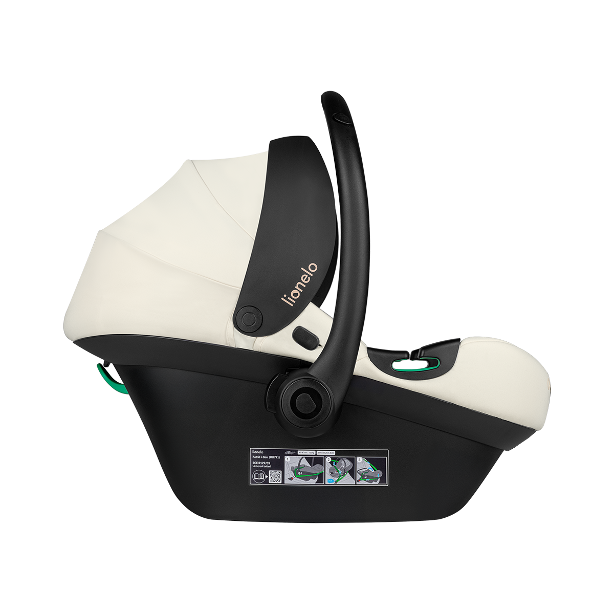 i-Size infant car seat product view 5 Lionelo Astrid i-Size Beige Cream