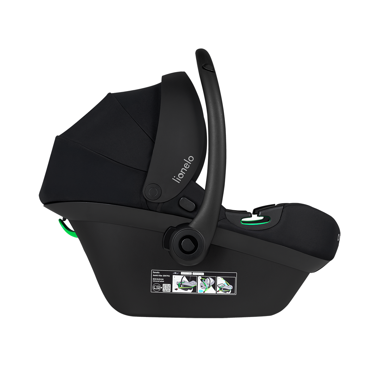 i-Size infant car seat product view 5 Lionelo Astrid i-Size Black Onyx