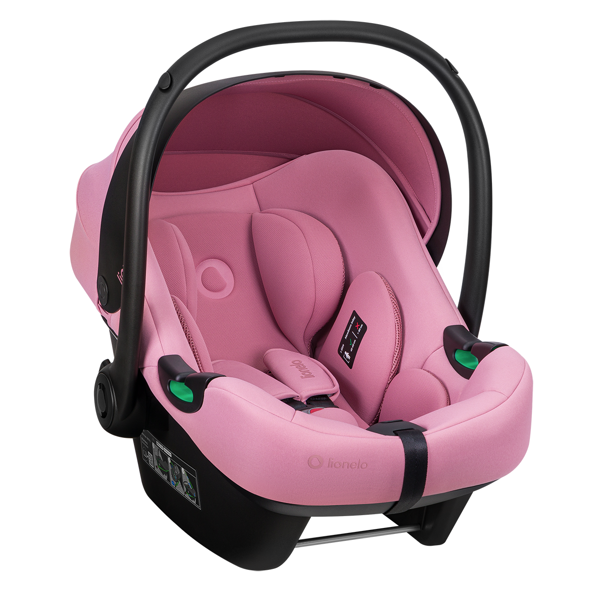 i-Size infant car seat product view 3 Lionelo Astrid i-Size Pink Coral