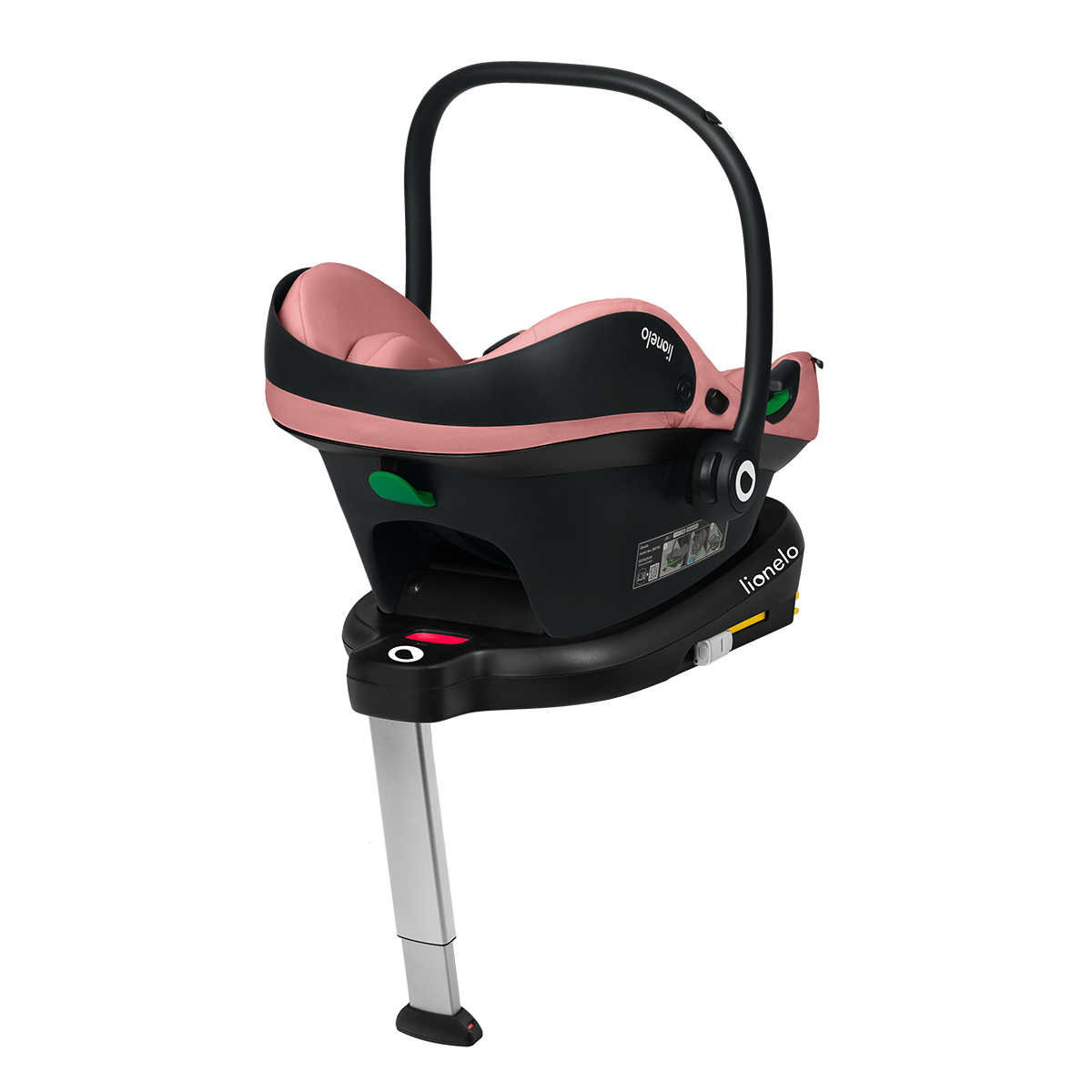 i-Size infant car seat product view 8 Lionelo Astrid i-Size Set Pink Coral