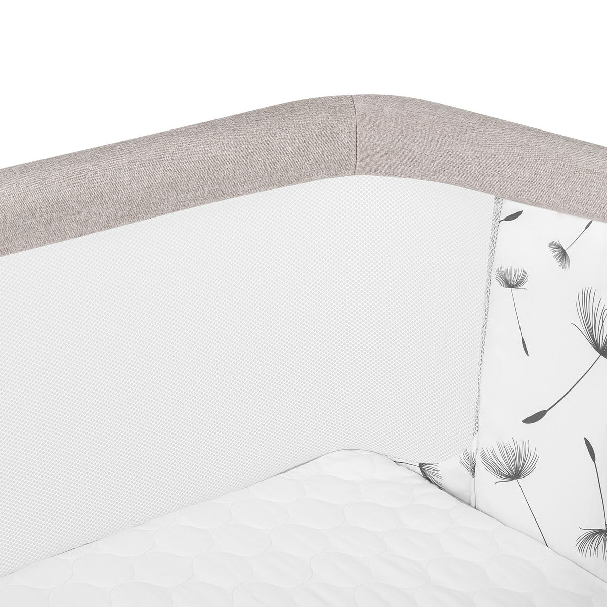 bedside crib product view 6 Lionelo Aurora Beige Cappuccino
