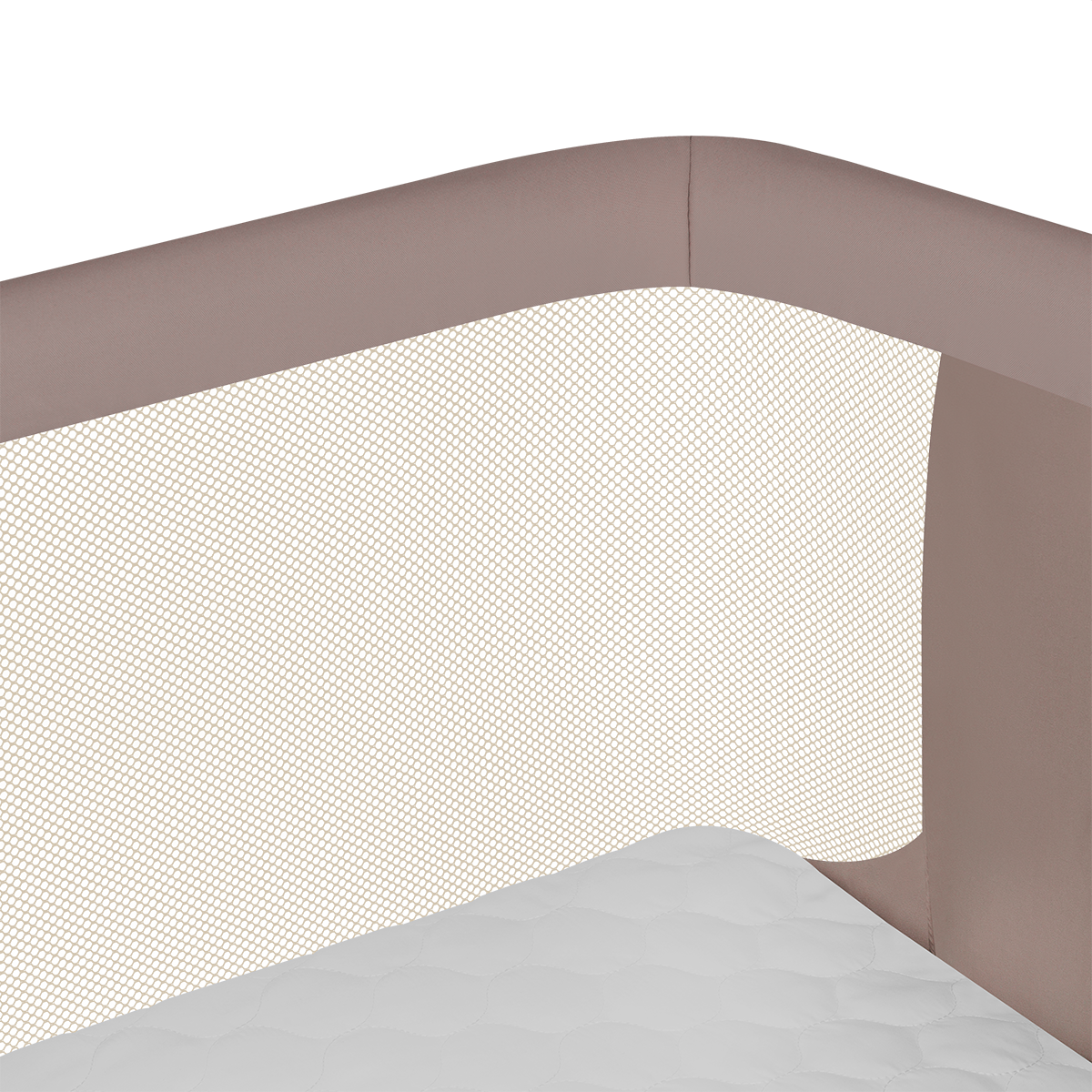 bedside crib product view 6 Lionelo Aurora Beige Taupe