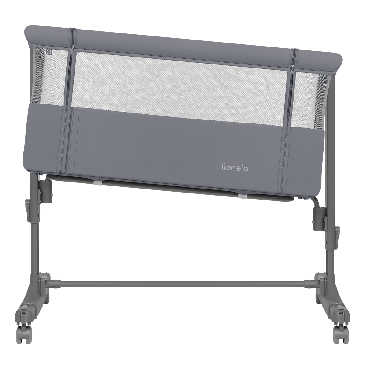 bedside crib product view 4 Lionelo Aurora Grey Monument