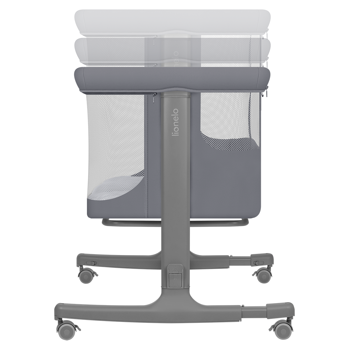 bedside crib product view 5 Lionelo Aurora Grey Monument