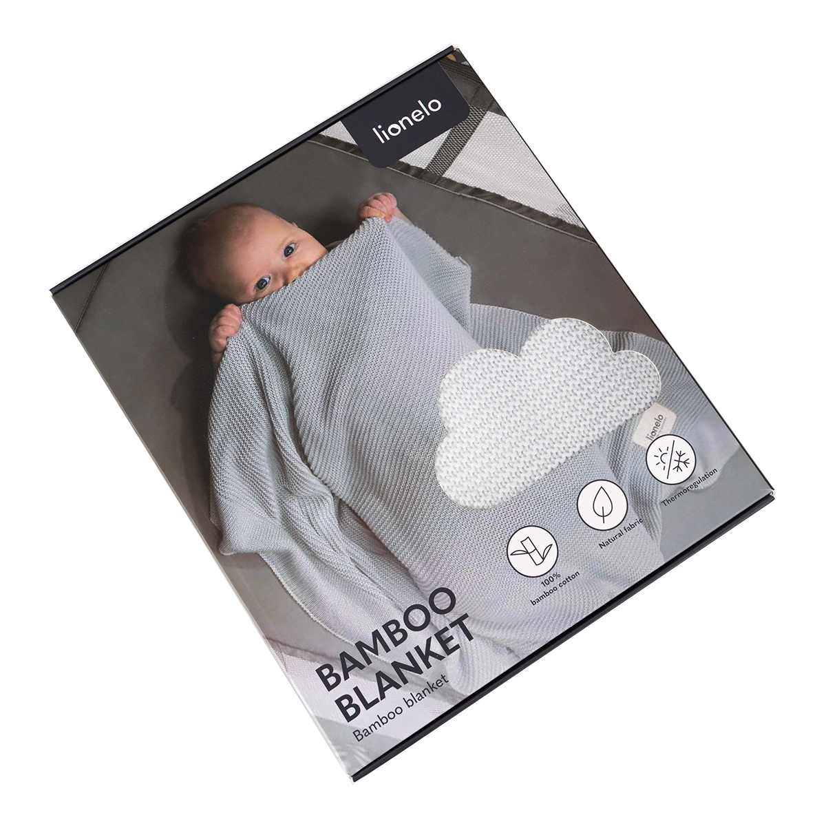 baby blanket or towel product view 6 Lionelo Bamboo Blanket Grey