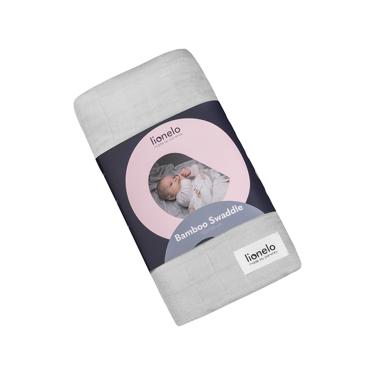 baby swaddle Lionelo Bamboo Swaddle Grey Stone