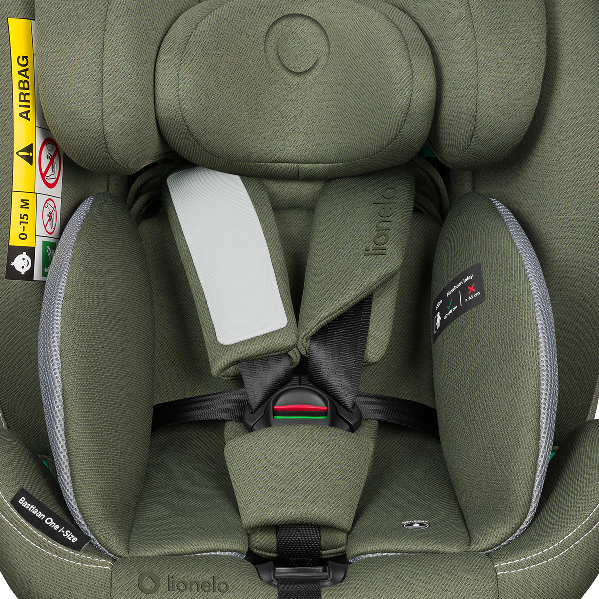 i-Size convertible car seat product view 6 Lionelo Bastiaan One i-Size Green Olive