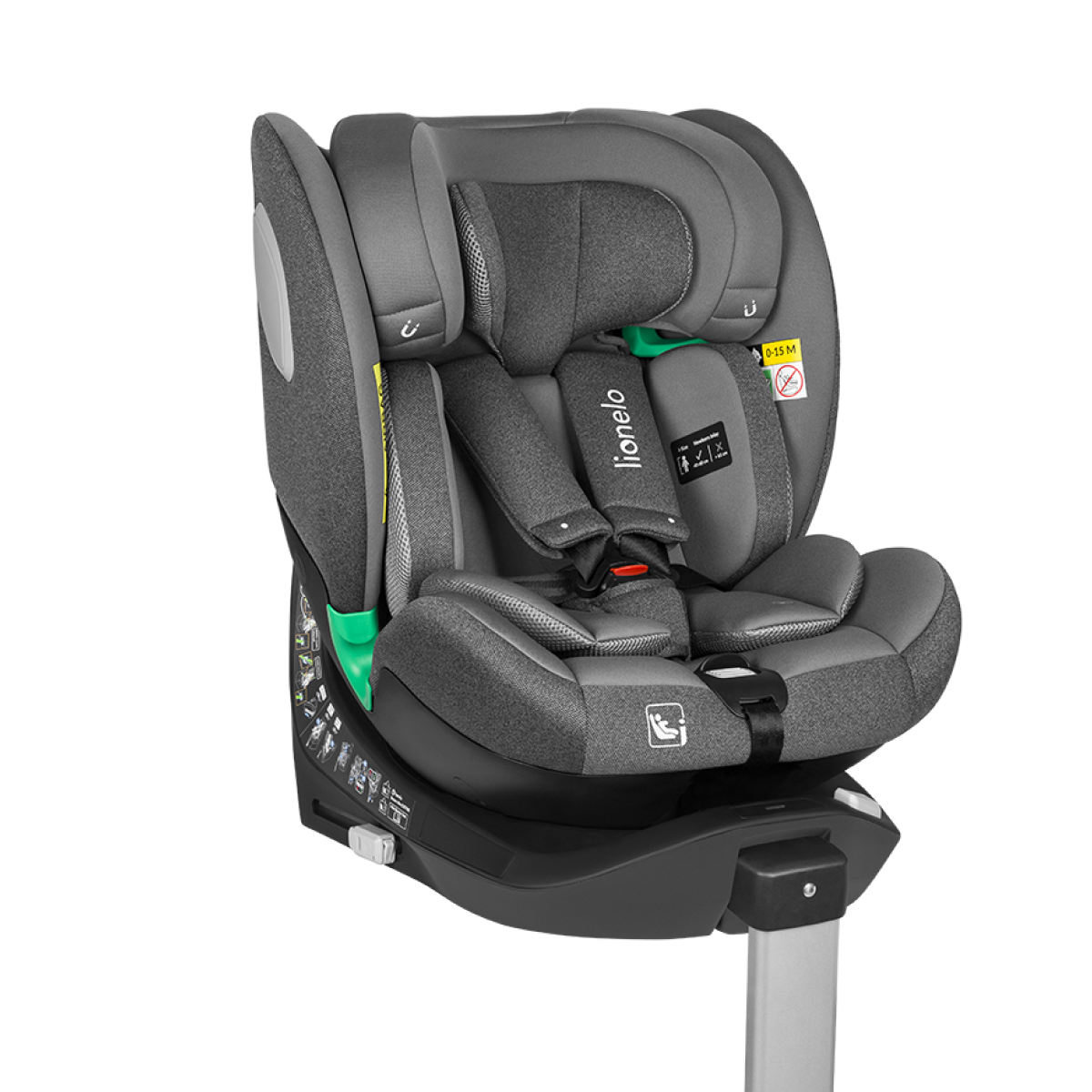 i-Size convertible car seat Lionelo Braam i-Size Grey Stone