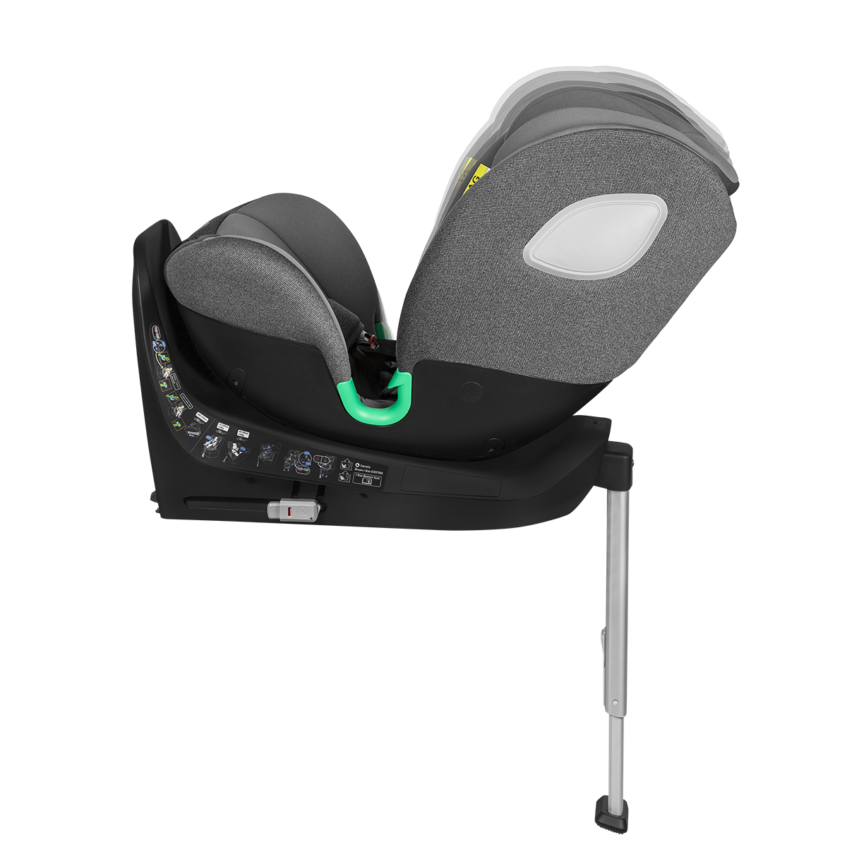 i-Size convertible car seat product view 4 Lionelo Braam i-Size Grey Stone