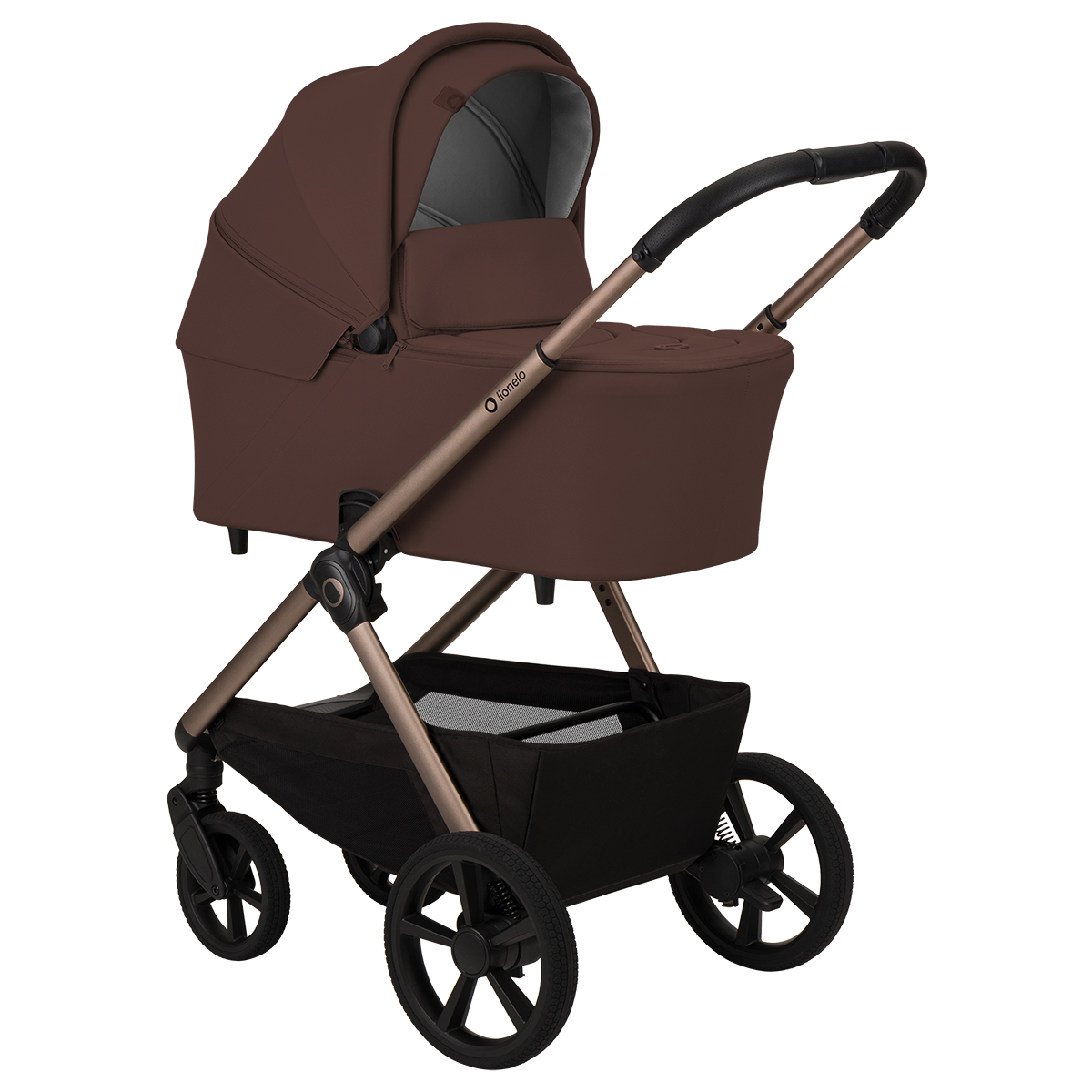 2-in-1 stroller with carrycot and stroller seat Lionelo Carmine 2-in-1 Brown Chocolate