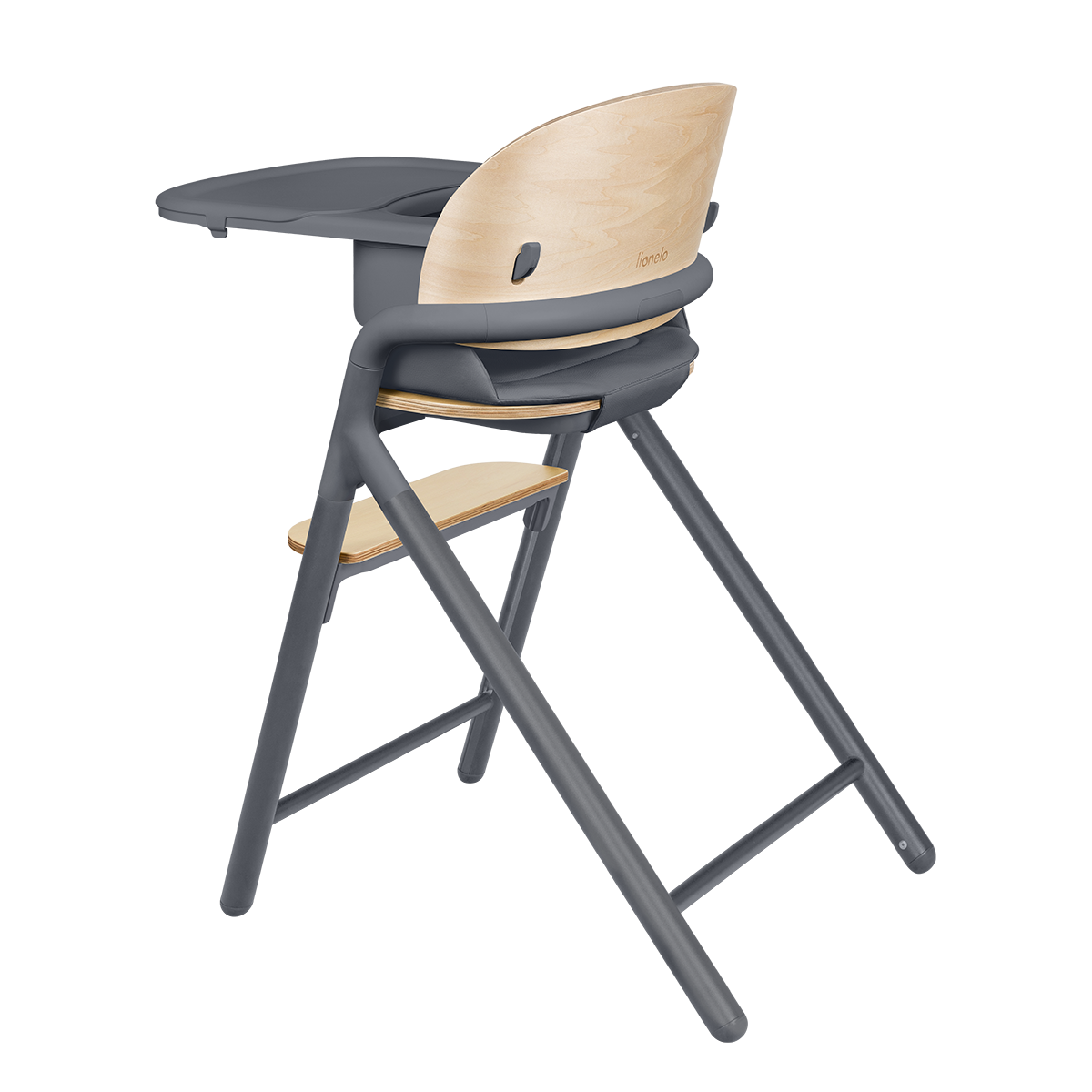high chair product view 5 Lionelo Celia Grey Wood