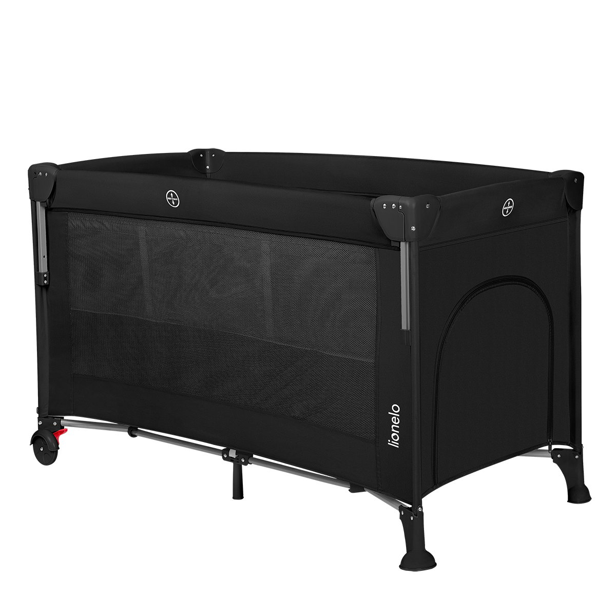 bedside crib Lionelo Ellen Black Carbon