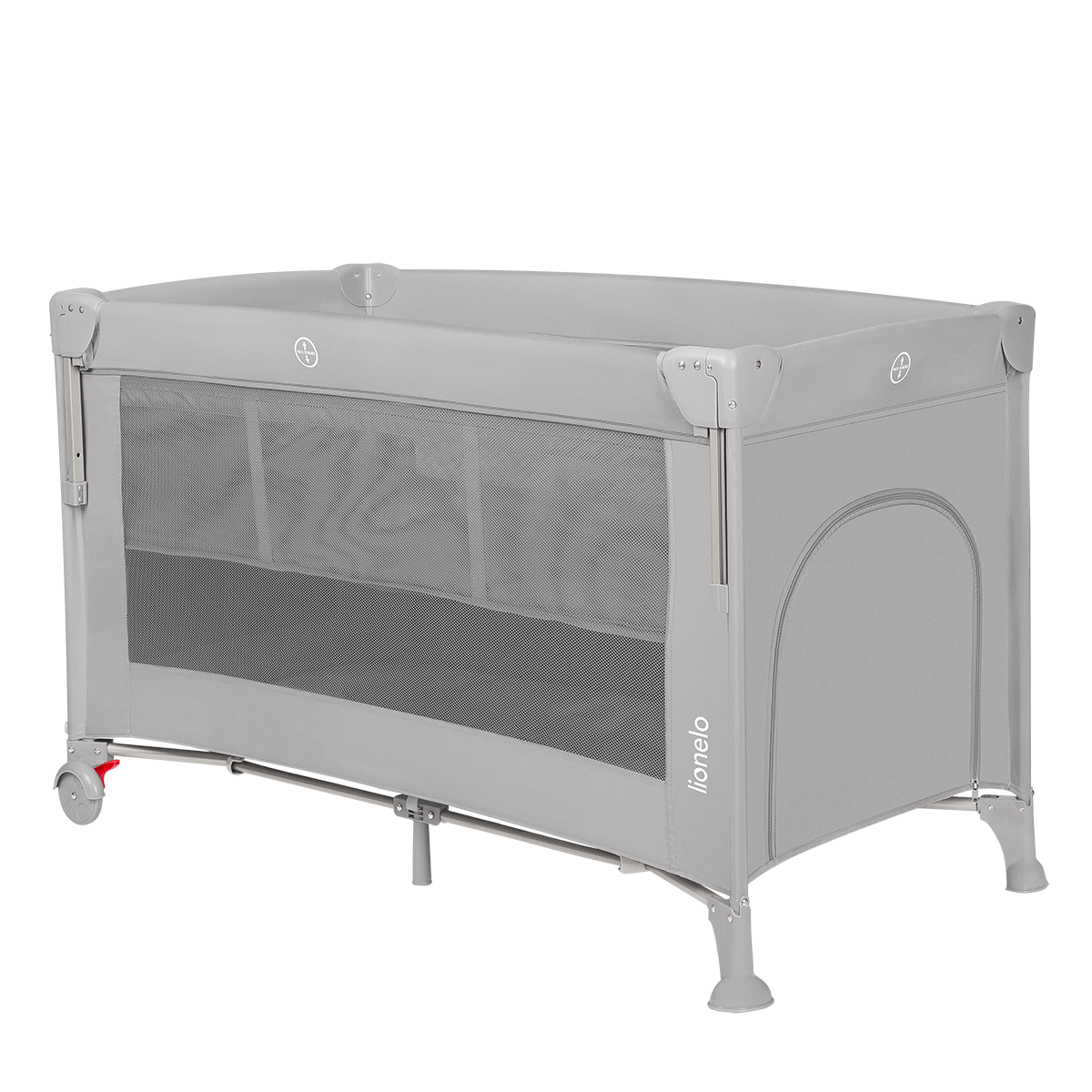 bedside crib Lionelo Ellen Grey Concrete