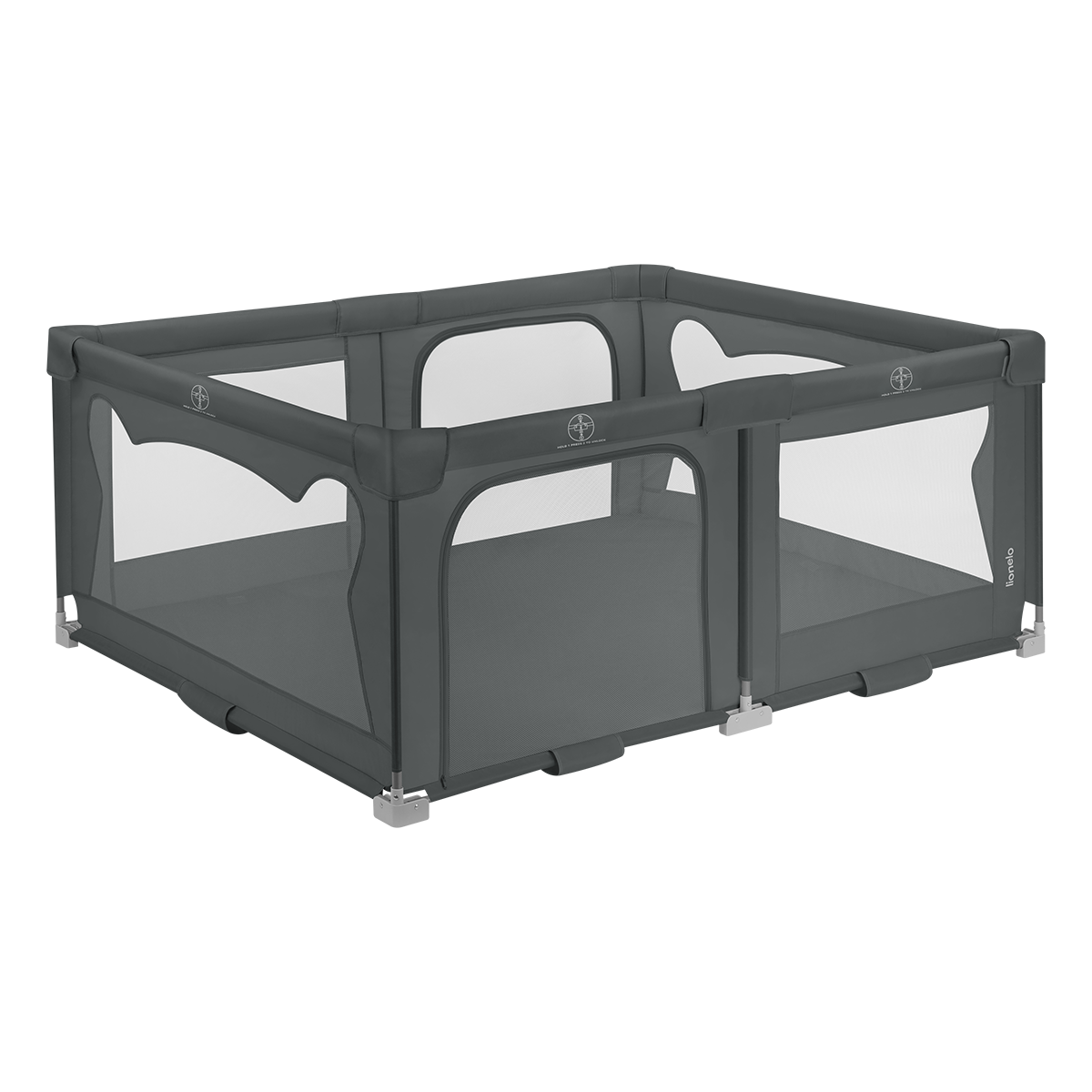 baby playpen Lionelo Florence Easy Fold Grey Graphite