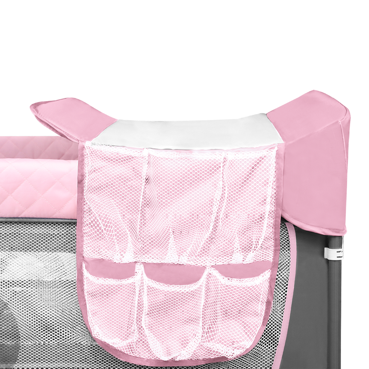 travel cot product view 7 Lionelo Flower Flamingo