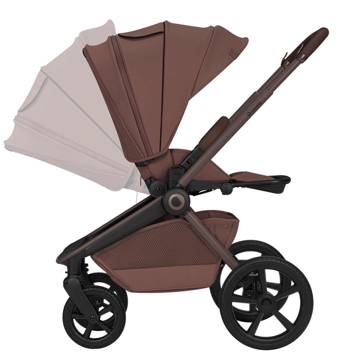 2-in-1 stroller product view 5 Lionelo Freya 2-in-1 Brown Chocolate
