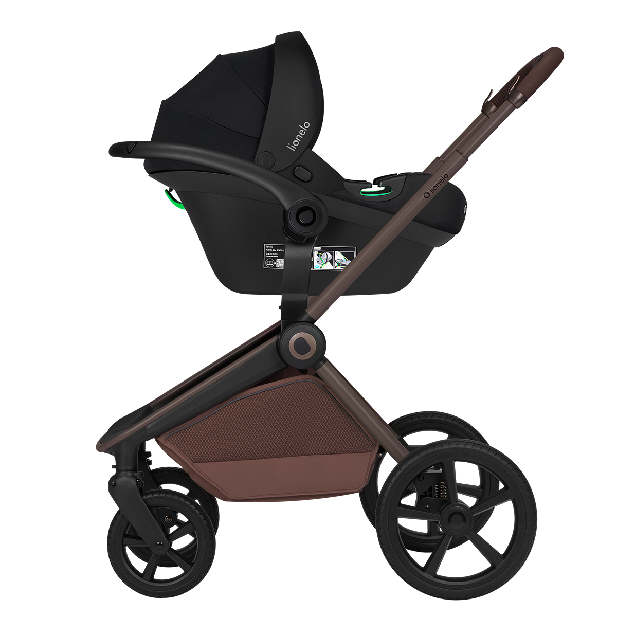 3-in-1 stroller product view 6 Lionelo Freya 3-in-1 Brown Chocolate
