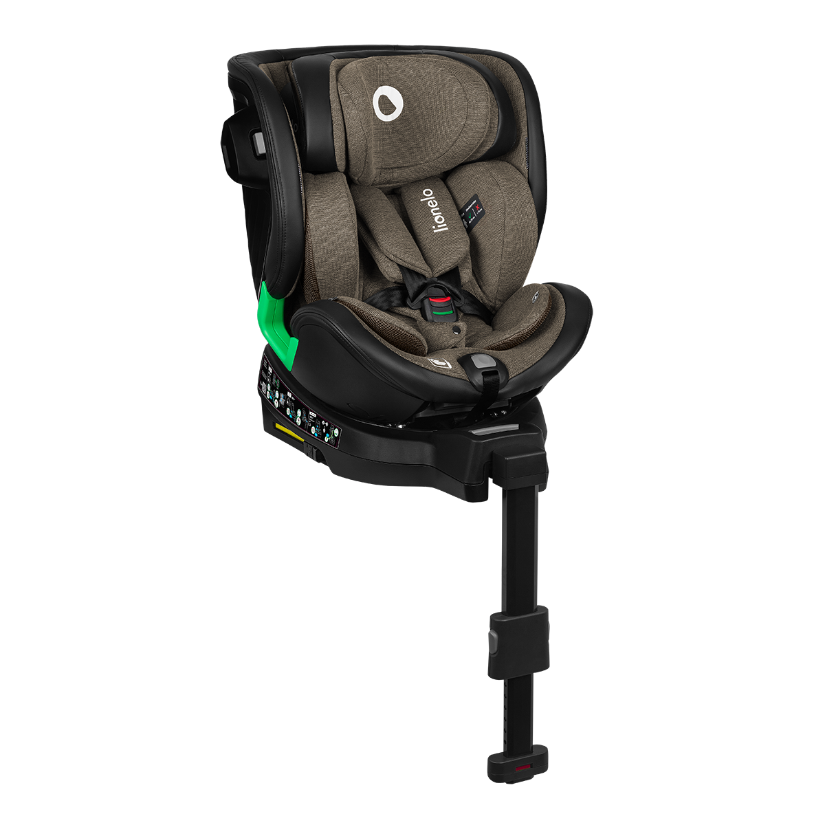 i-Size convertible car seat product view 2 Lionelo Harmony i-Size Green Olive Leather