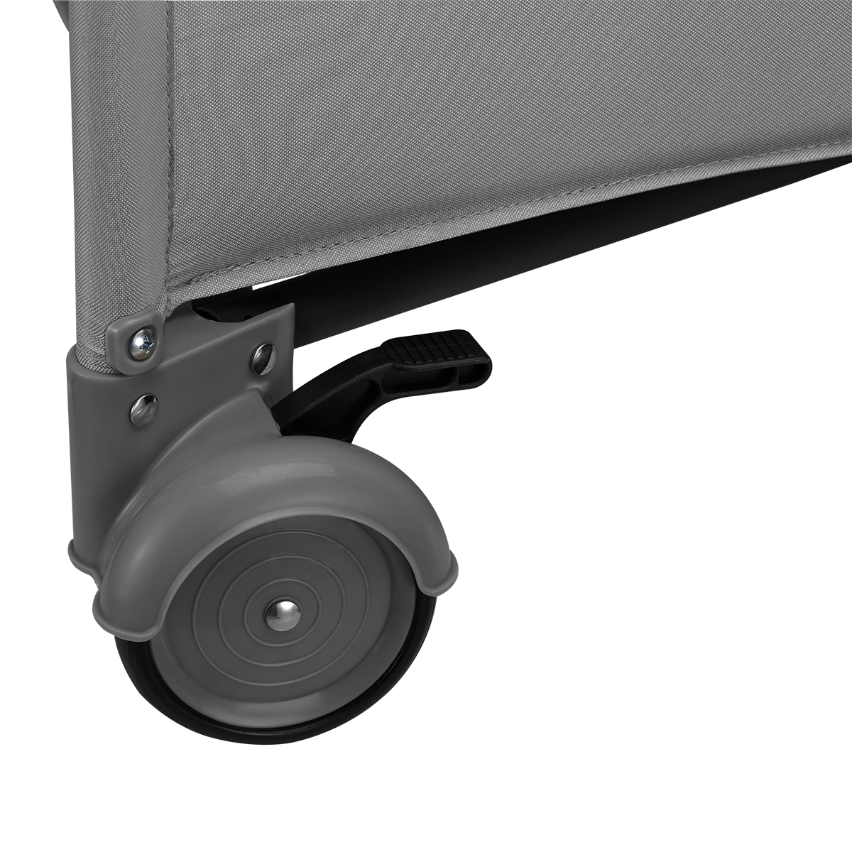 travel cot folded view Lionelo Jasmin Easy Fold Grey Stone