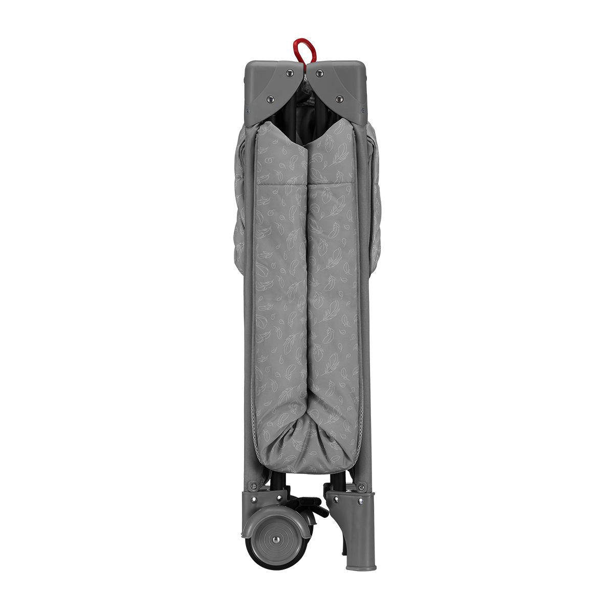 travel cot folded view Lionelo Jasmin Easy Fold Grey Stone