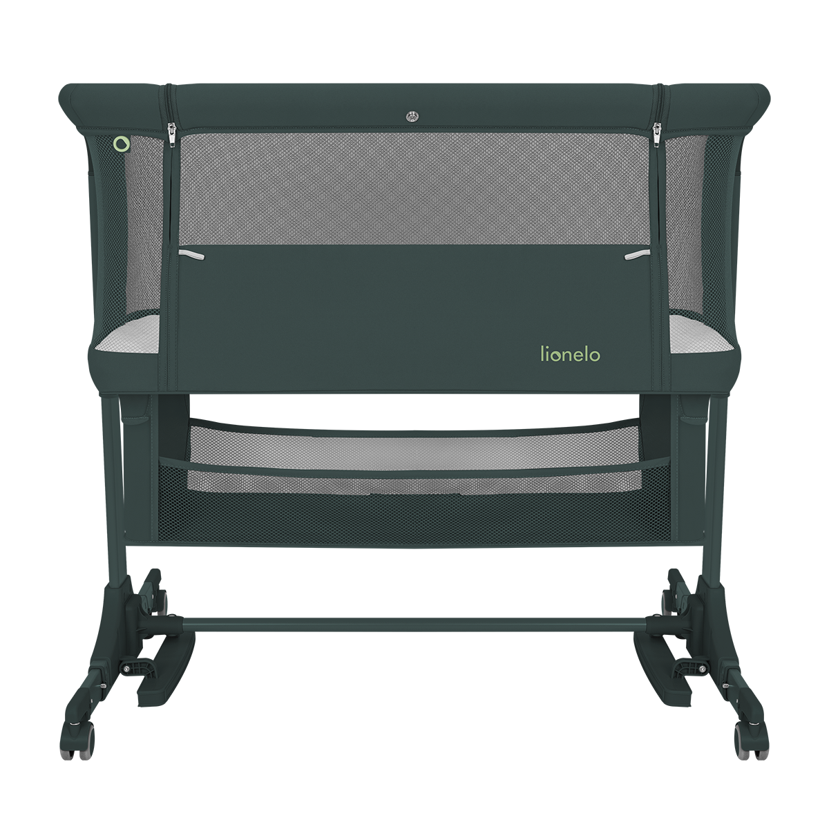 bedside crib product view 6 Lionelo Jodie Green Graphite