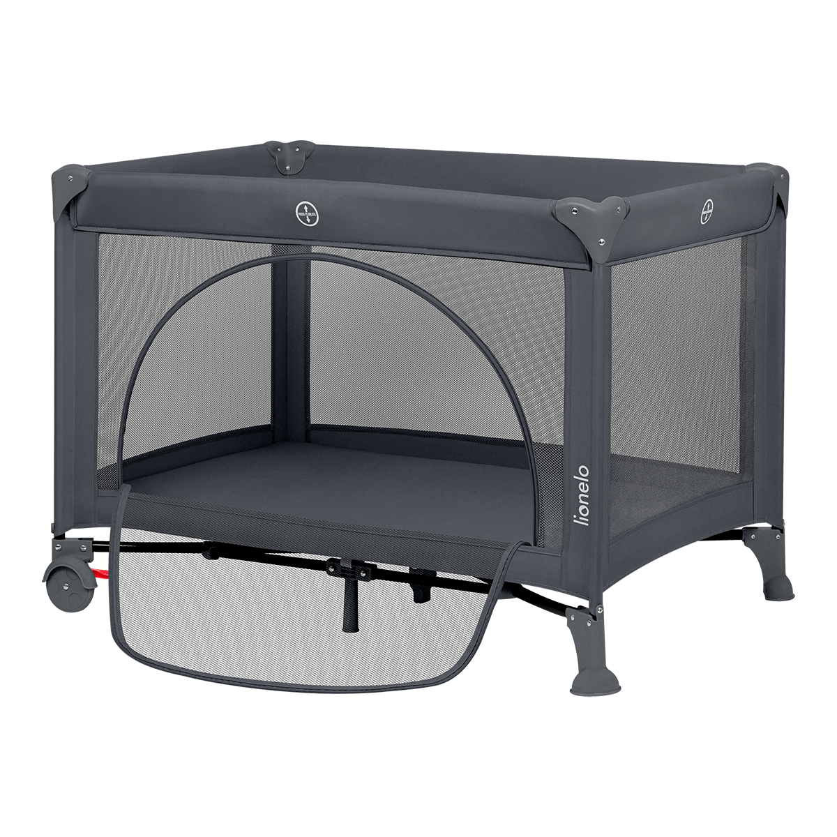 bedside crib product view 5 Lionelo Laura Grey Concrete