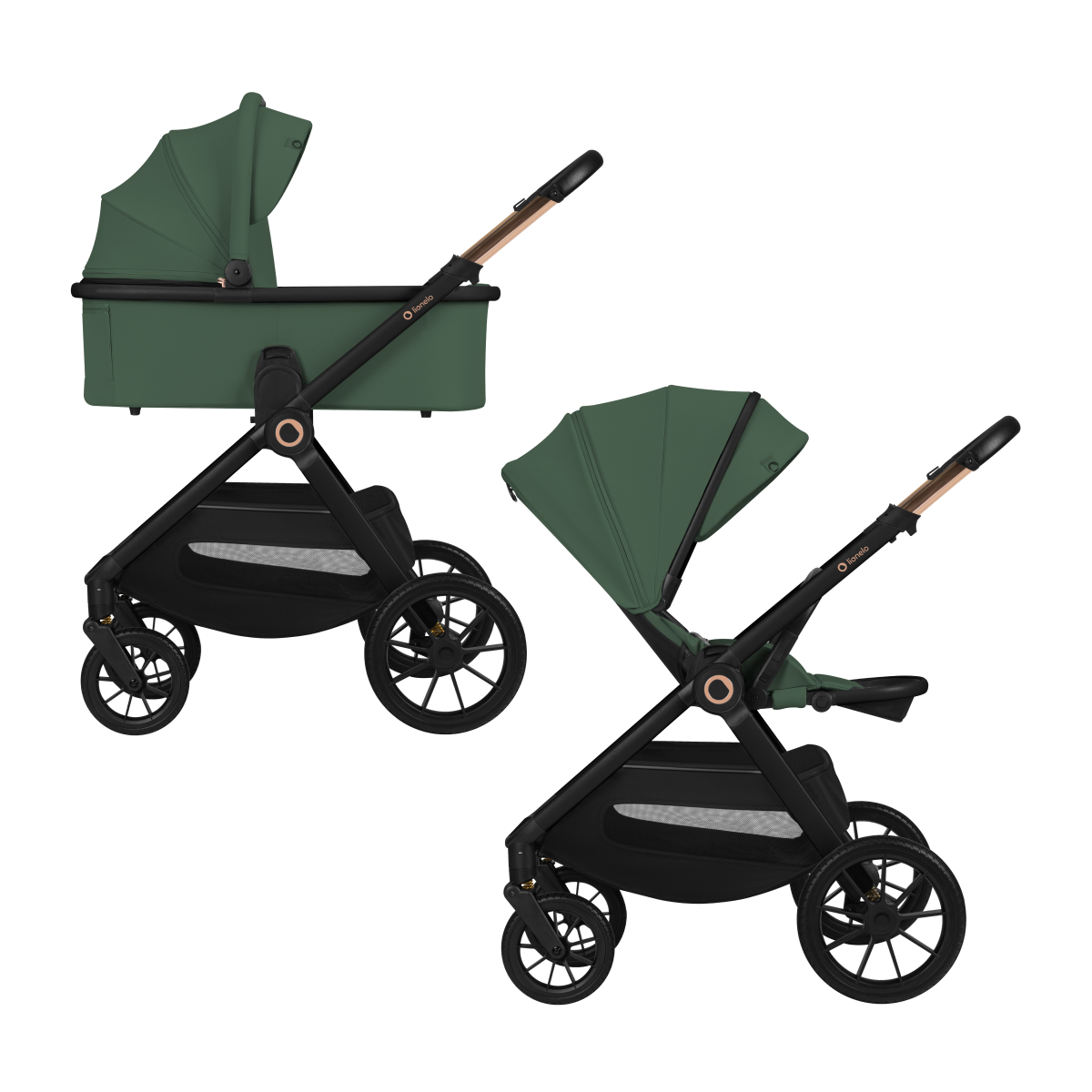 2-in-1 stroller with carrycot and stroller seat Lionelo Layla 2-in-1 Green Forest