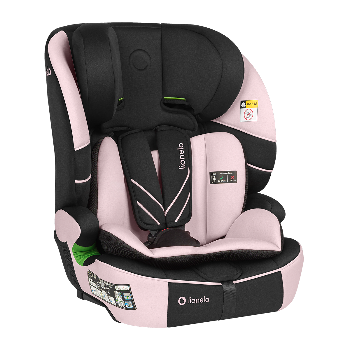 i-Size convertible car seat Lionelo Levi Fix i-Size Pink Baby