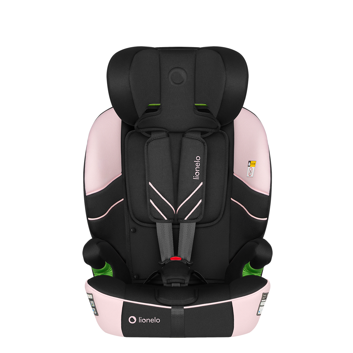 i-Size convertible car seat product view 2 Lionelo Levi Fix i-Size Pink Baby