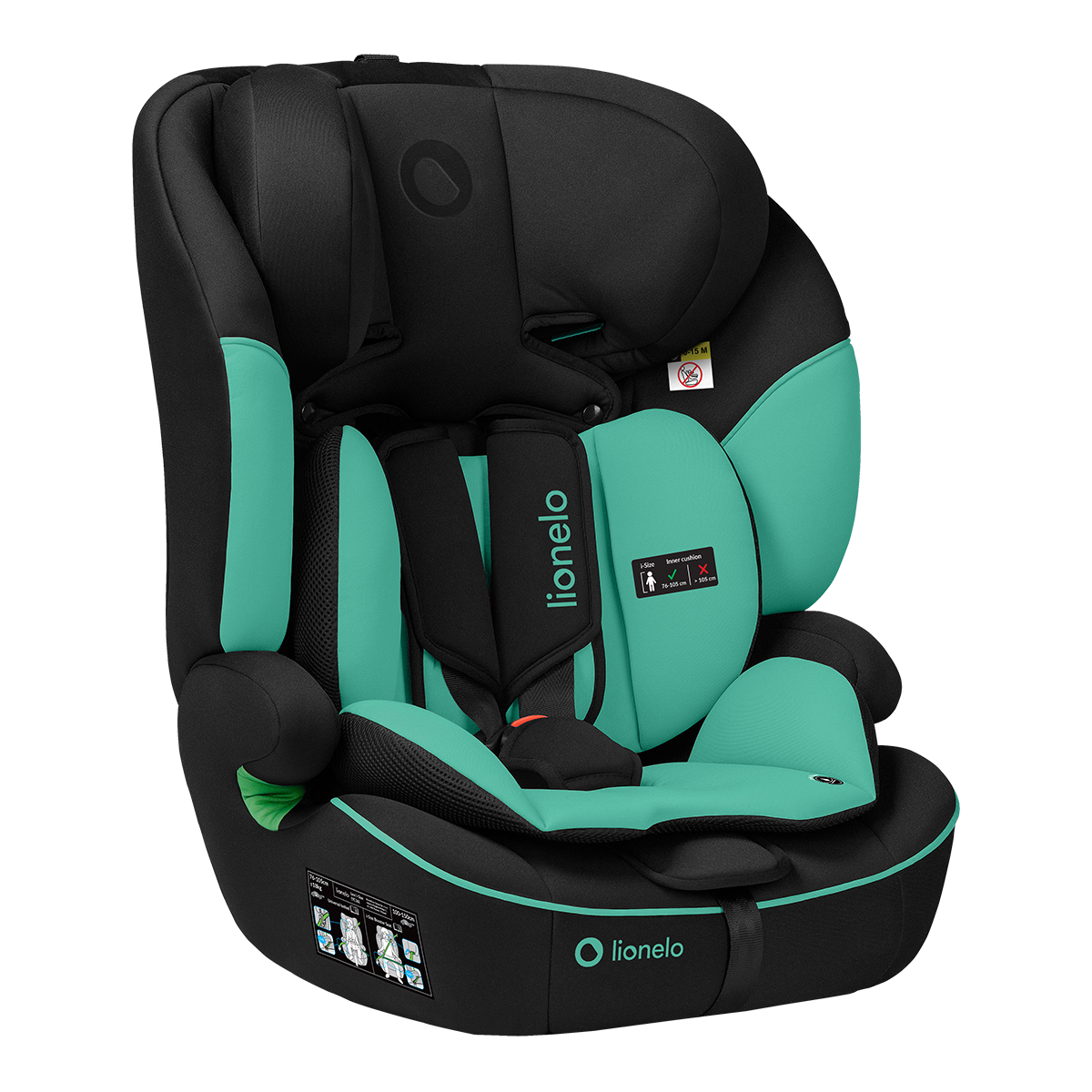 i-Size convertible car seat Lionelo Levi i-Size Green Emerald