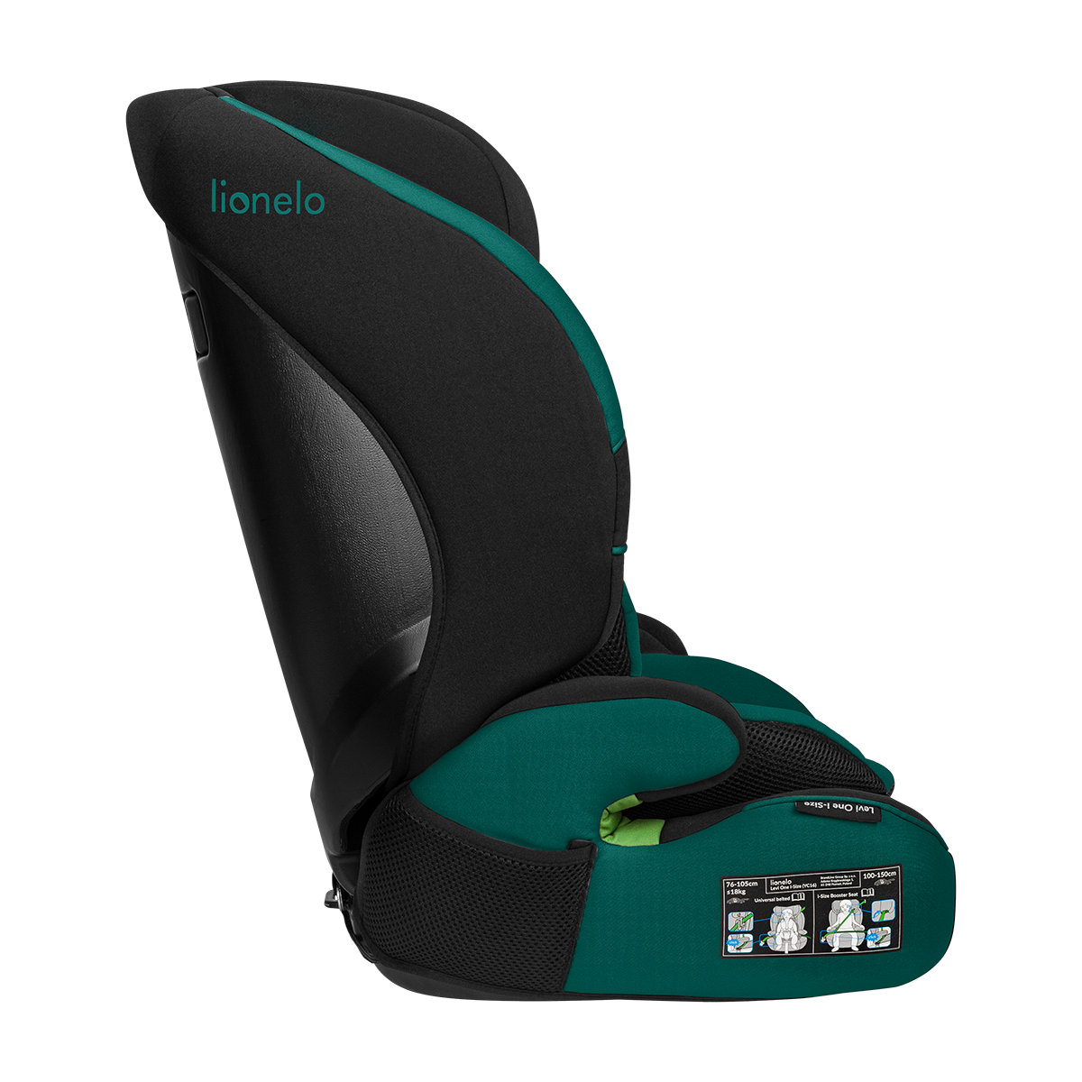 i-Size convertible car seat product view 5 Lionelo Levi One i-Size Green Forest