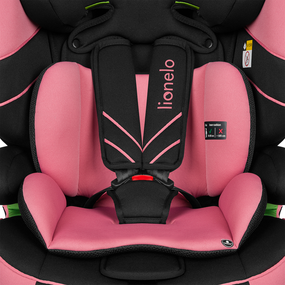 i-Size convertible car seat product view 4 Lionelo Levi One i-Size Pink Rose