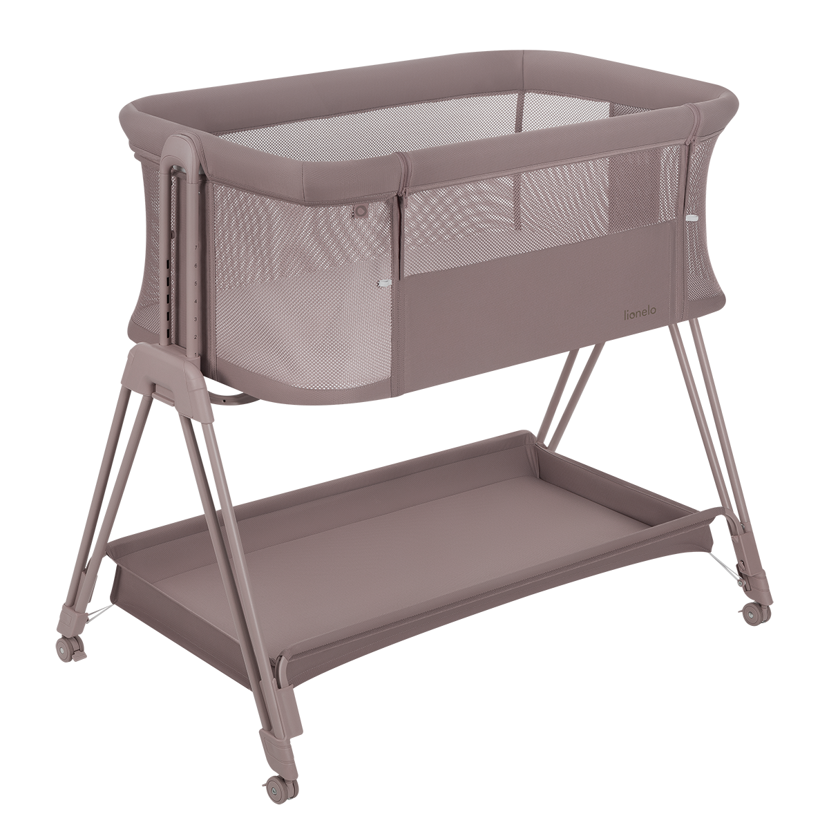 bedside crib product view 5 Lionelo Luna Beige Taupe