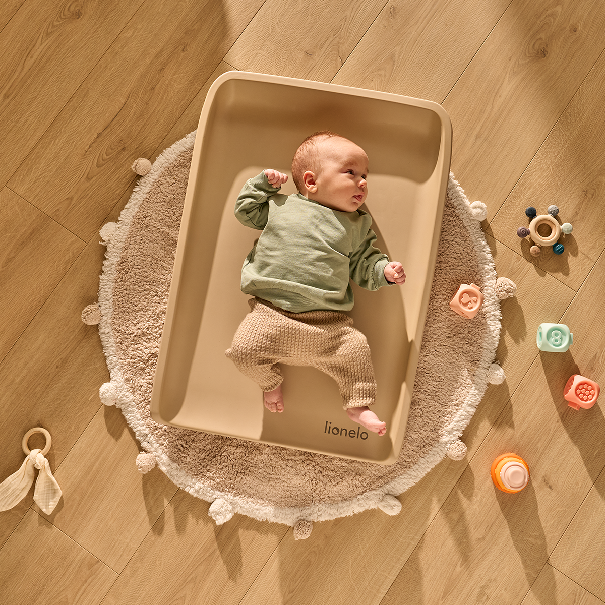 baby changing mat product view 3 Lionelo Megs Beige Sand
