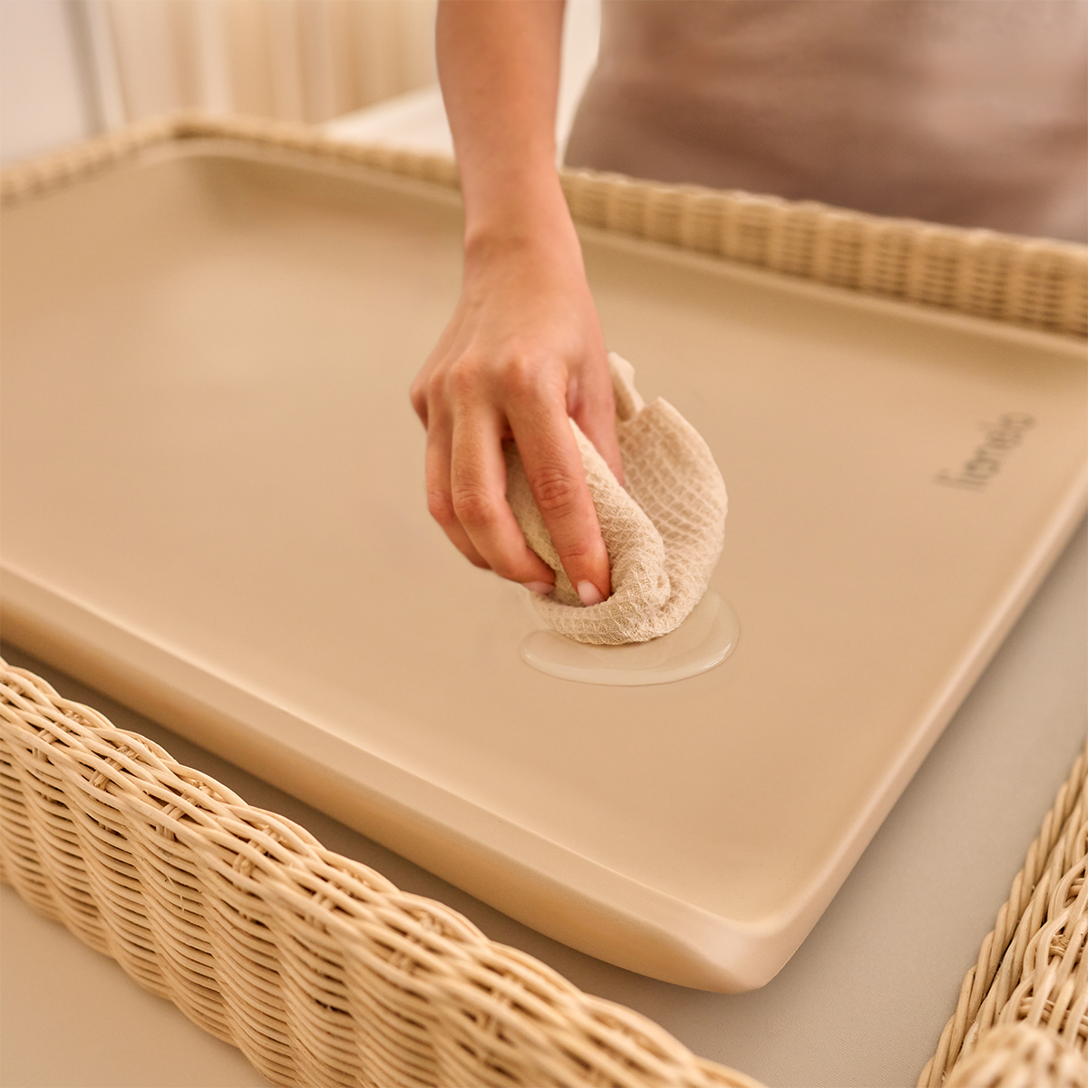 baby changing mat product view 4 Lionelo Megs Grey Dove