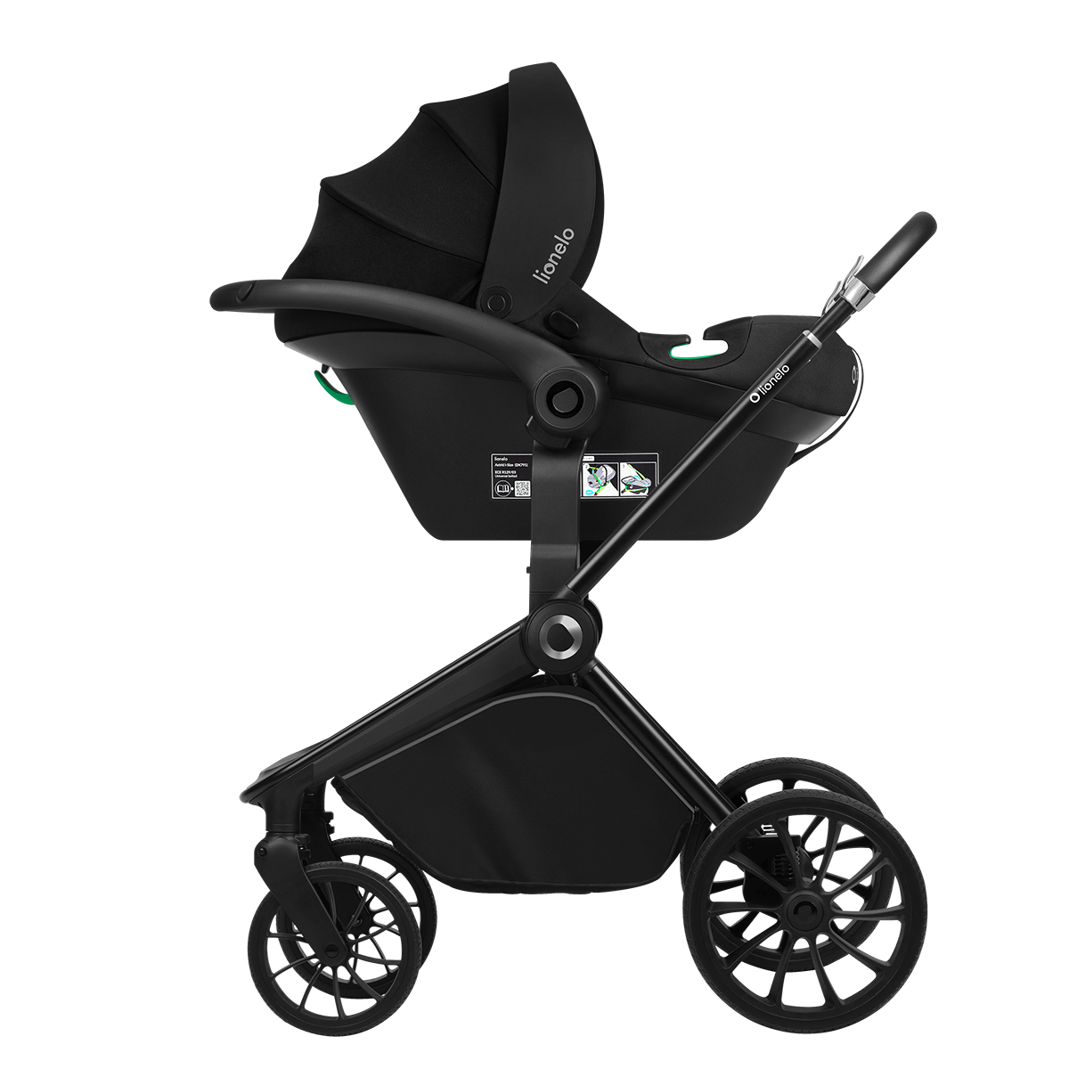 3-in-1 stroller product view 5 Lionelo Mika Plus 3-in-1 Green Olive
