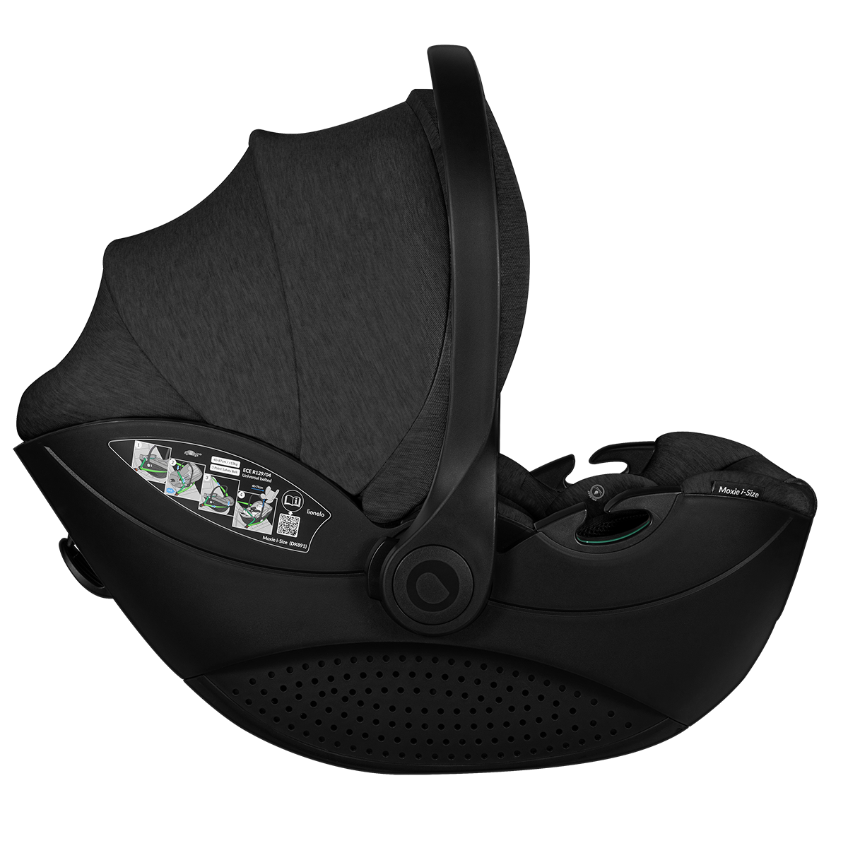 i-Size infant car seat product view 6 Lionelo Moxie i-Size Black Carbon