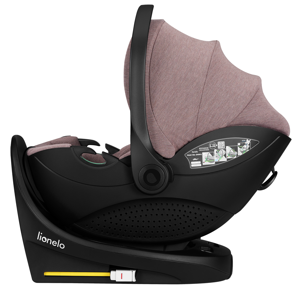 i-Size infant car seat product view 6 Lionelo Moxie i-Size Set Pink Mauve