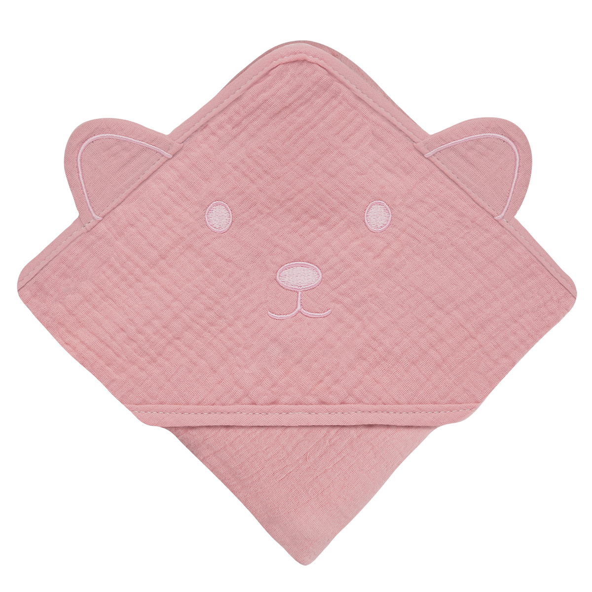 baby blanket or towel product view 4 Lionelo Muslin Hooded Towel Pink Baby
