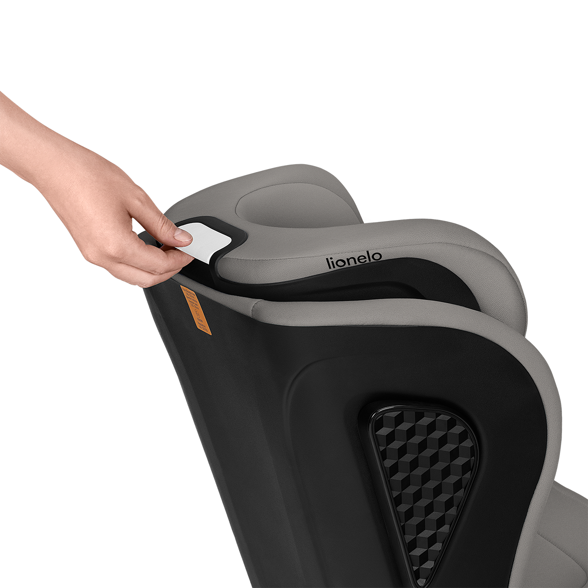 i-Size booster car seat product view 4 Lionelo Neal i-Size Grey Concrete