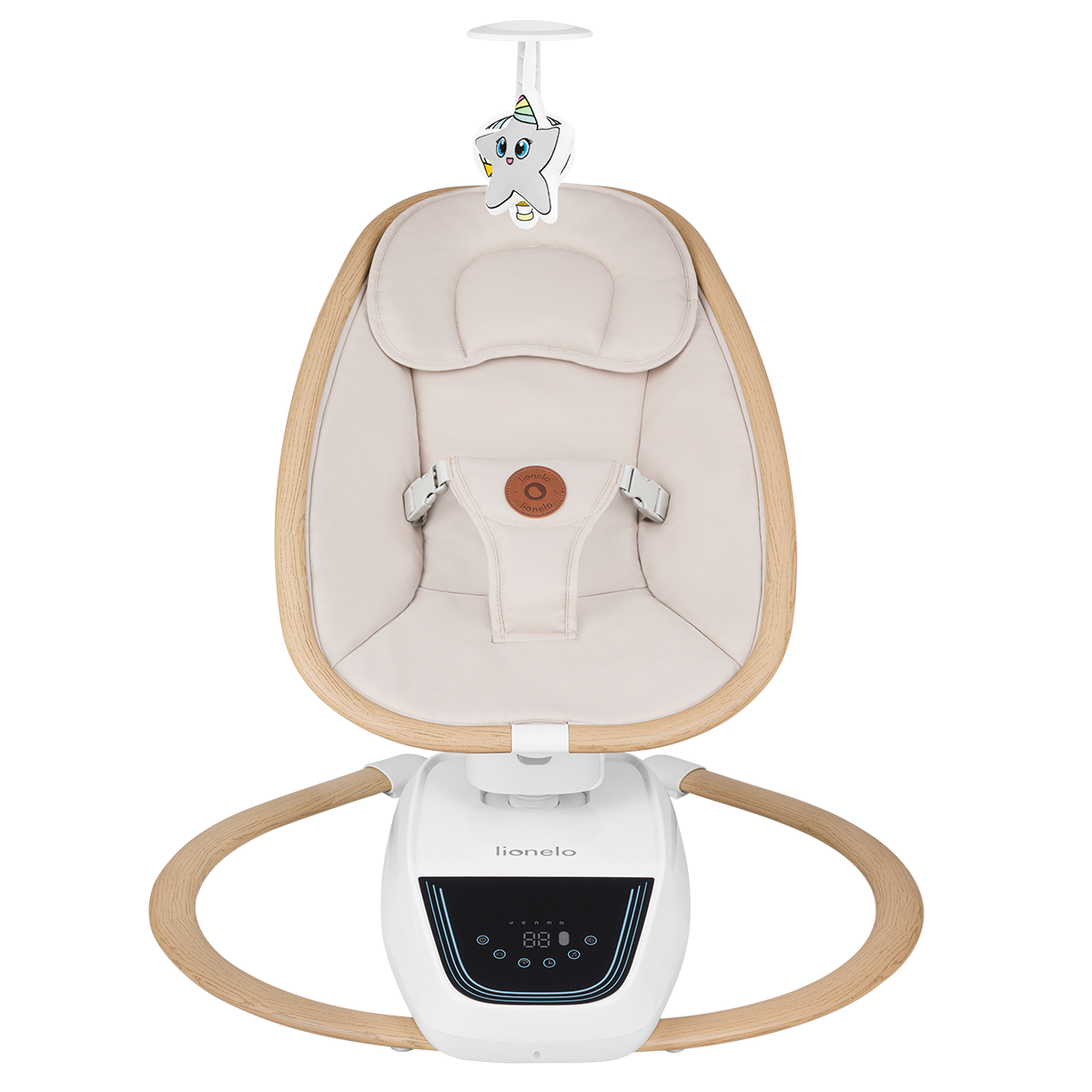 baby bouncer or rocker product view 3 Lionelo Olivia Beige Natural