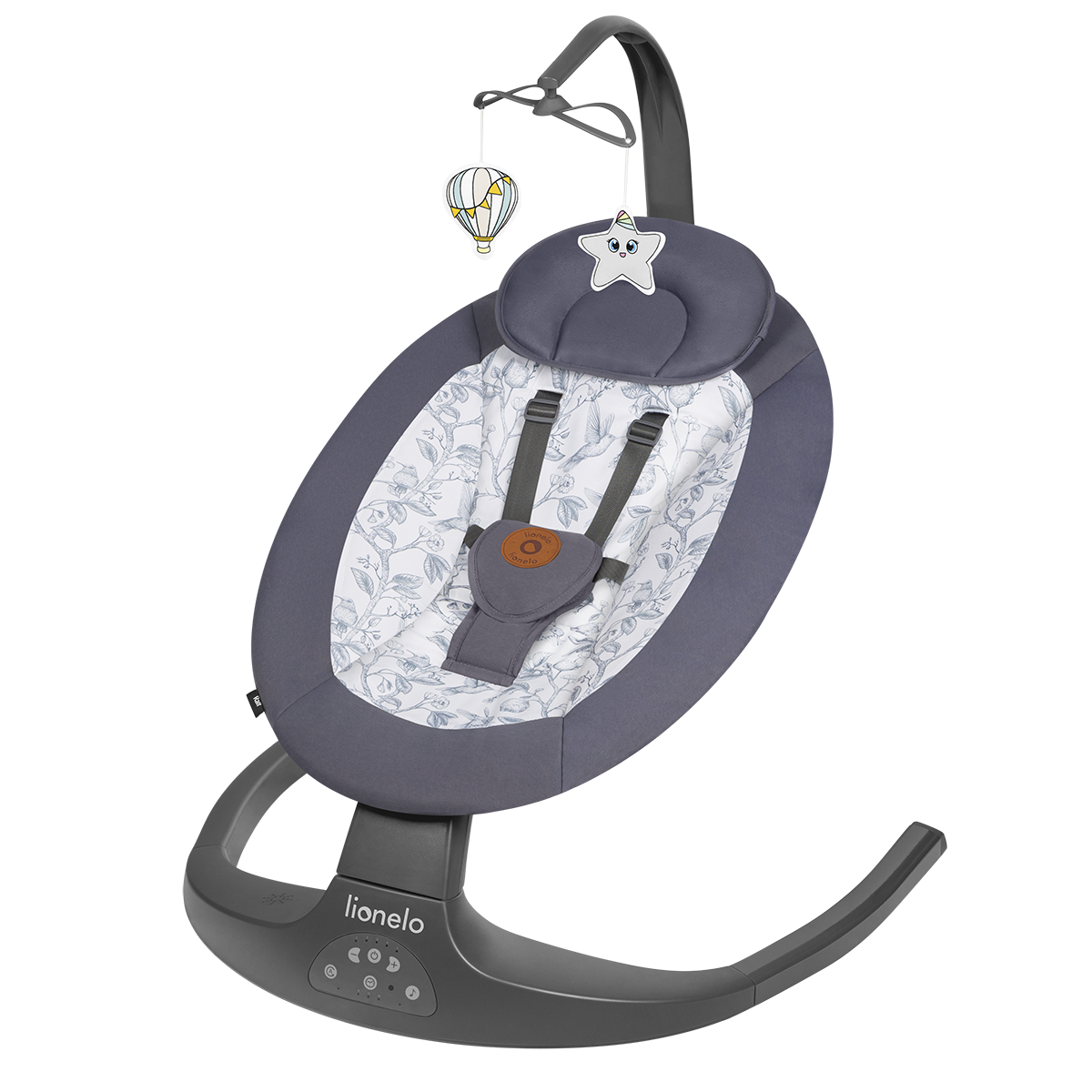 baby bouncer or rocker Lionelo Ralf Grey White