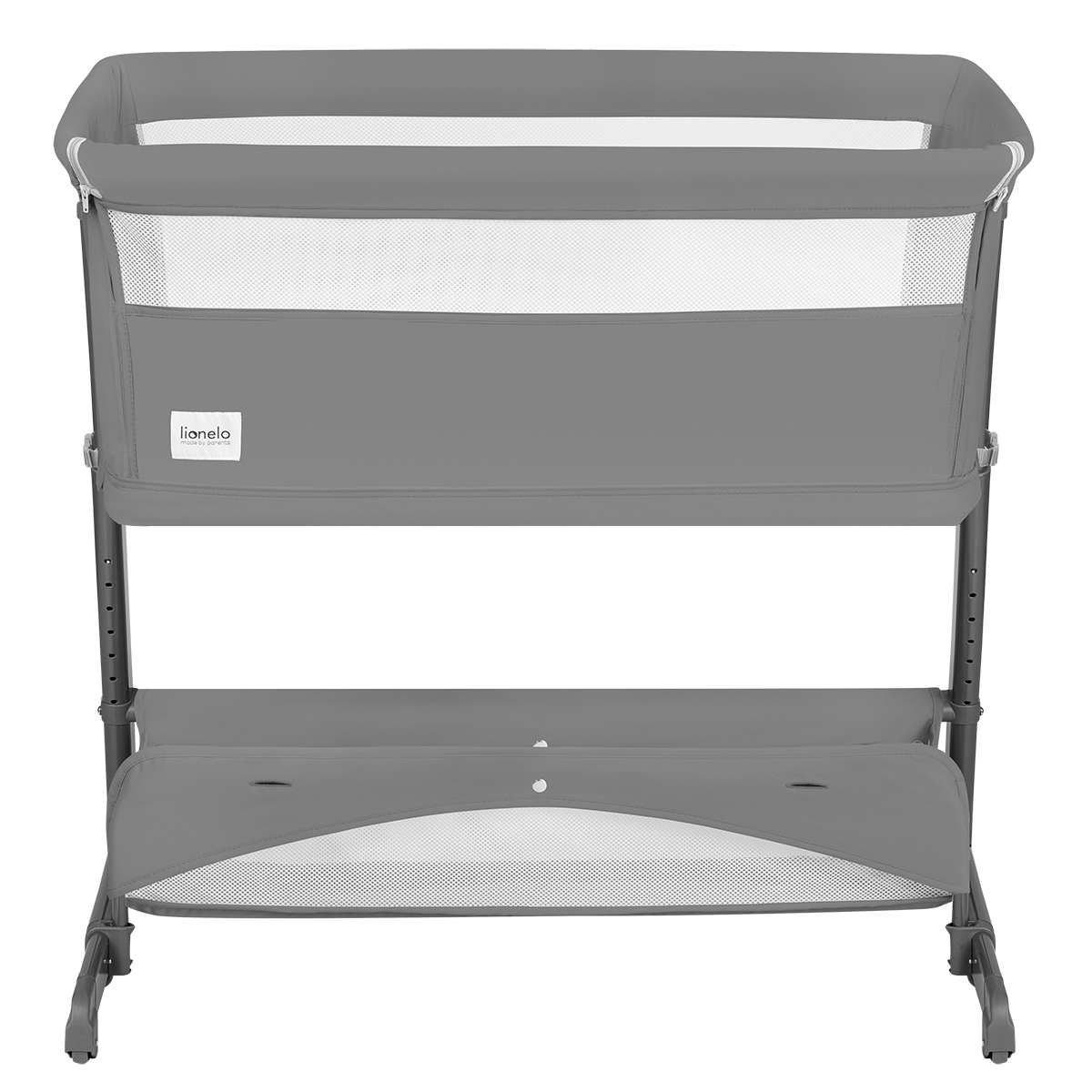 bedside crib Lionelo Thomi Plus Grey Concrete