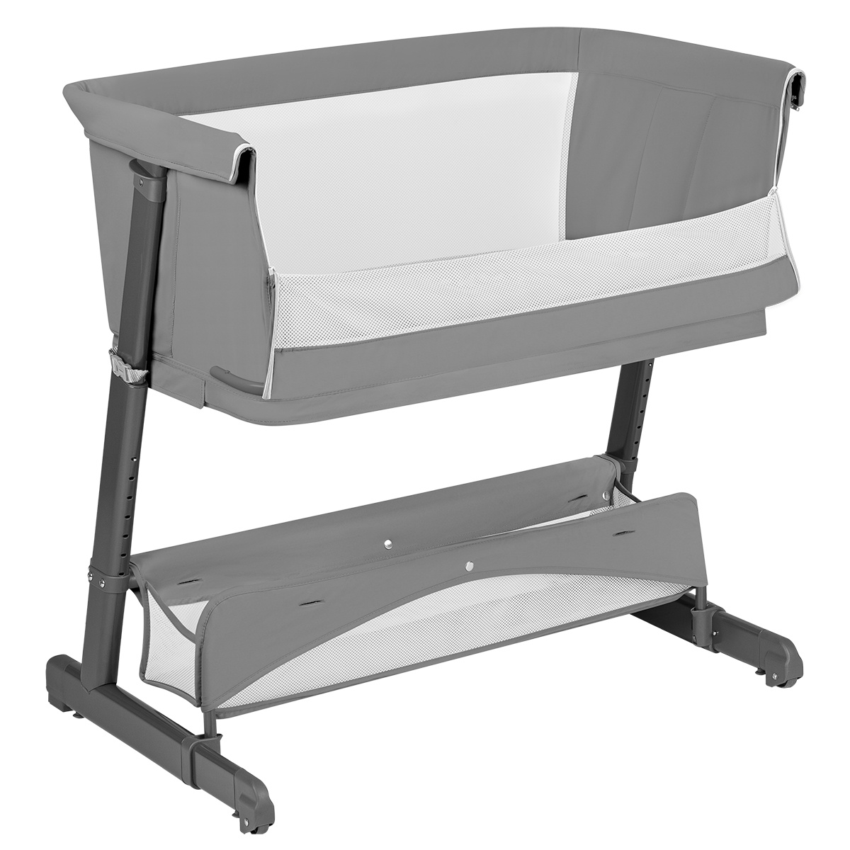 bedside crib product view 4 Lionelo Thomi Plus Grey Concrete